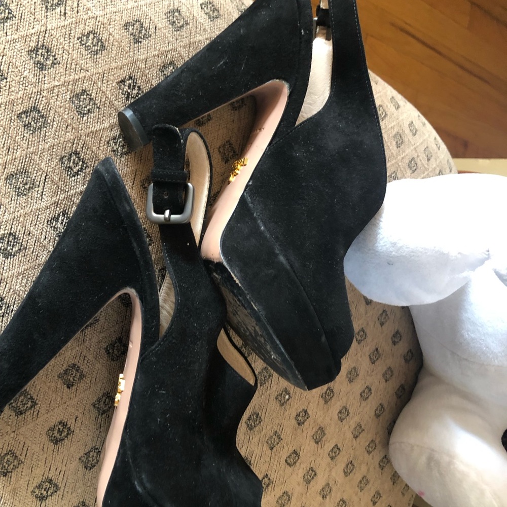 Prada Black Suede Sandals 38 View 5